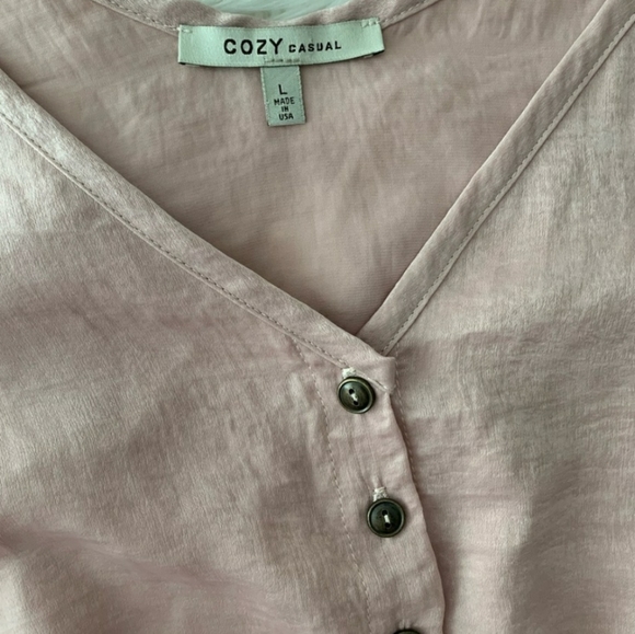 Dusty Rose pink crop top. Large - Picture 2 of 4